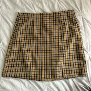 Aeropostale Yellow Plaid Mini Skirt